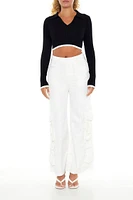 Cutout Sweater-Knit Crop Top