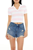 Sweater-Knit Striped Top