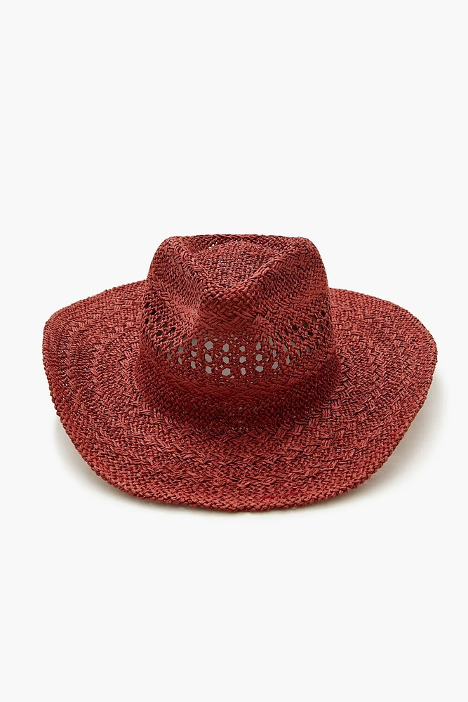 Cutout Straw Cowboy Hat