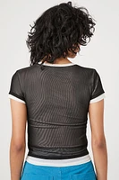Mesh Cropped Combo Tee