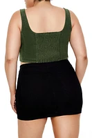Plus Corduroy Crop Top