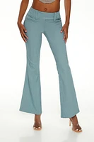 Pinstriped Low-Rise Flare Pants