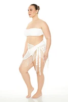 Plus Size Crochet Swim Cover-Up Sarong