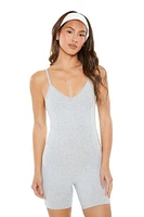 Active Heathered Cami Romper