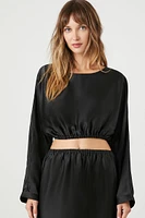 Satin Crop Top & Maxi Skirt Set