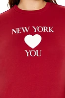 Plus New York Heart You Baby Tee