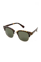 Half-Rim Tortoiseshell Sunglasses