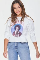 Hendrix Graphic Raw-Cut Tee