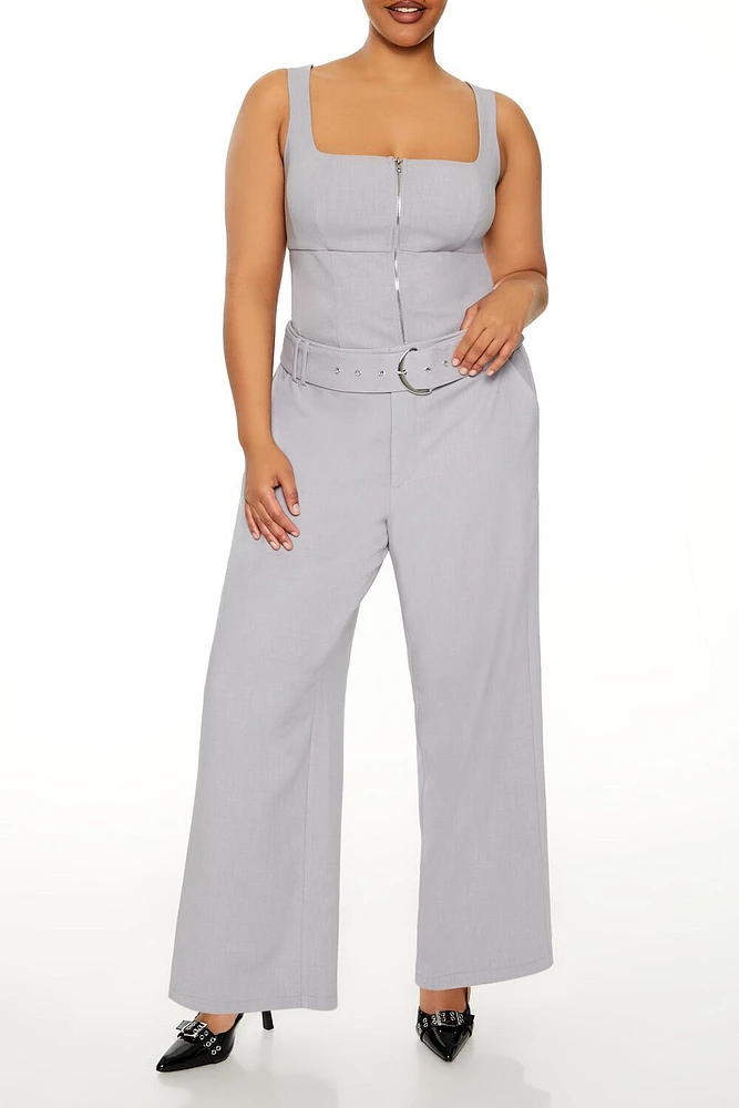 Plus High-Rise Wide-Leg Pants