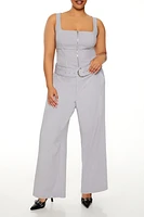 Plus High-Rise Wide-Leg Pants
