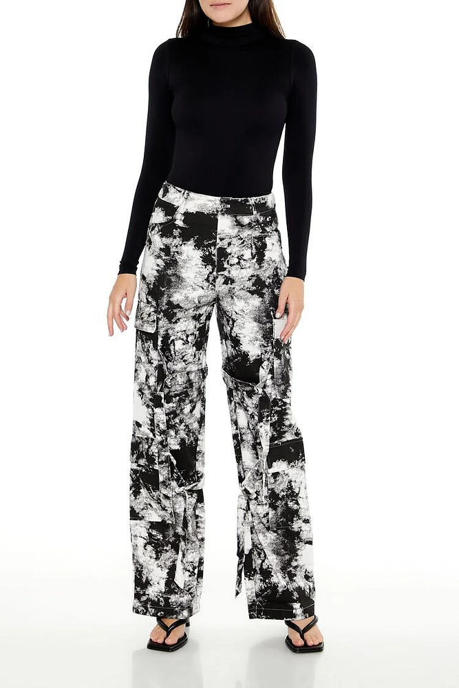 Abstract Print Cargo Pants