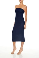 Denim Midi Tube Dress
