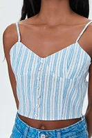 Striped Cutout Cropped Cami