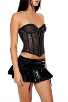 Rhinestone Corset Lingerie Top