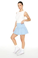 Flounce Drop-Waist Mini Skort