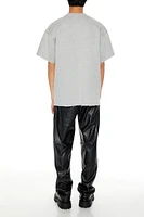 Faux Leather Slim-Fit Cargo Pants