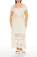 Plus Crochet Maxi Dress