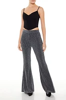 Striped Metallic Flare Pants