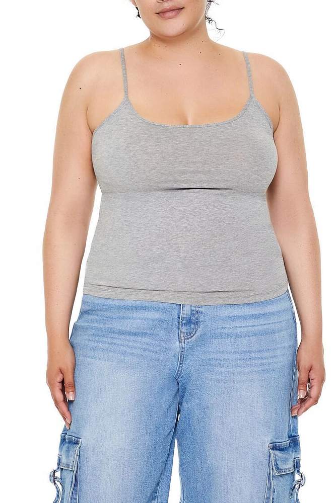 Plus Cotton-Blend Basic Cami