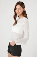 Chiffon Mesh Panel Top