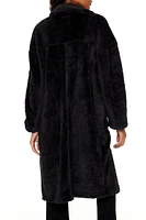 Faux Shearling Teddy Duster Coat