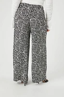 Plus Abstract Wide-Leg Pants