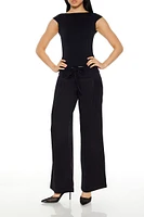 Drawstring High-Rise Pants