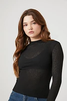 Ribbed Mock Neck Top