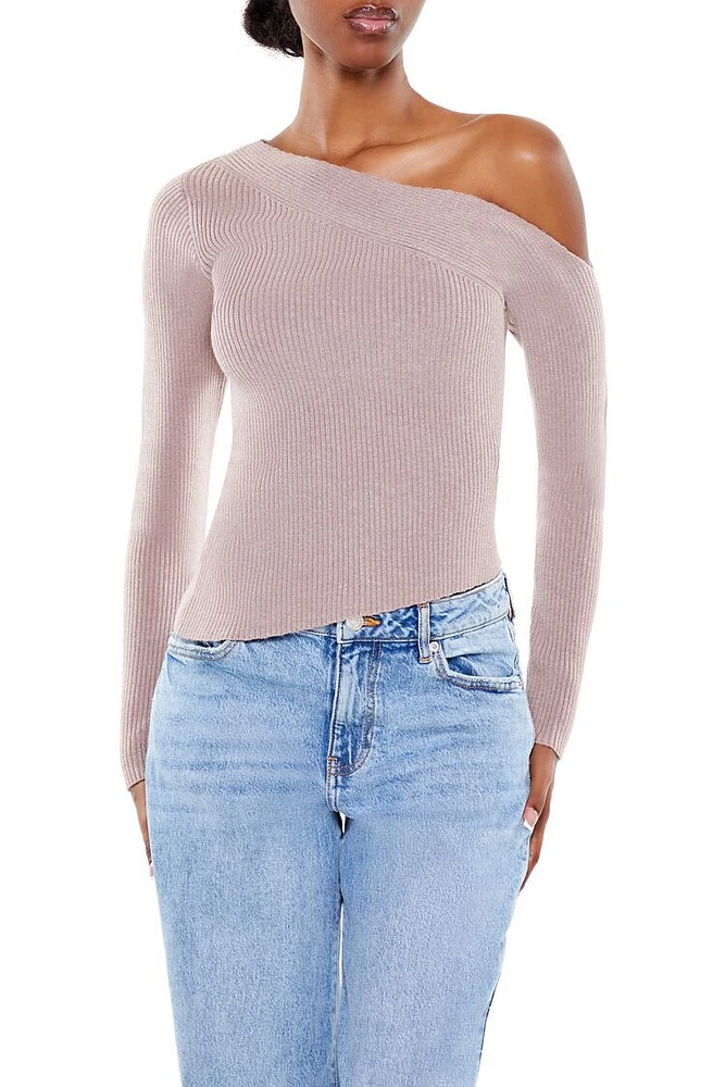 Ribbed Asymmetrical Sweater