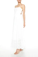 Tiered Gauze Halter Maxi Dress