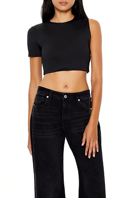 Contour Sculpt Asymmetrical Cropped Tee