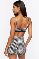 Gingham Crop Top & Shorts Set