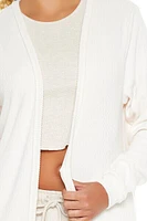 Ribbed Open-Front Robe