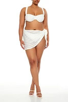 Plus Swim Cover-Up Mini Skirt