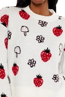 Strawberry & Mushroom Print Sweater