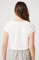 Split-Neck Cropped Tee