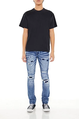 Destroyed Mid-Rise Skinny Jeans