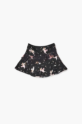 Girls Cupid Print Skater Skirt (Kids)