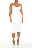 Plus Contour Sculpt Rhinestone Midi Dress