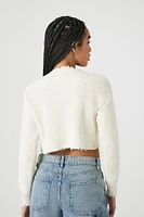 Distressed Cropped Sweater