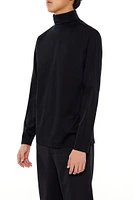 Supima-Blend Turtleneck Top