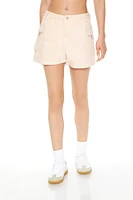 Twill High-Rise Cargo Shorts