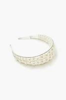 Rhinestone Faux Pearl Headband