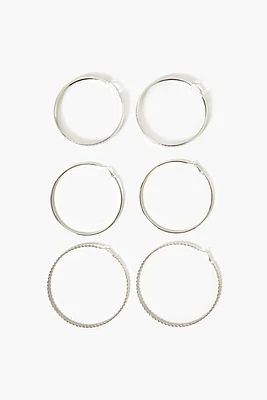 Etched & Twisted Hoop Earring Set