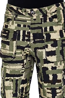 Geo Straight Cargo Pants