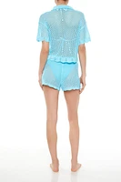 Crochet Swim Cover-Up Shorts