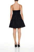 Pleated Flounce Cami Mini Dress