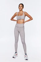 Ruched Drawstring Sports Bra