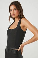 Faux Leather Crop Top