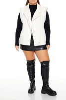 Plus Faux Fur & Leather Vest